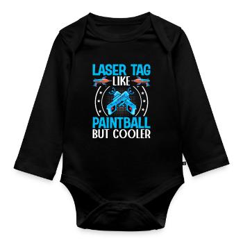 Player - Organic Longsleeve Baby Bodysuit - black - Front