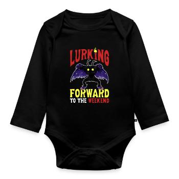 Mothman Crypttide Cryptozoology - Organic Longsleeve Baby Bodysuit - black - Front