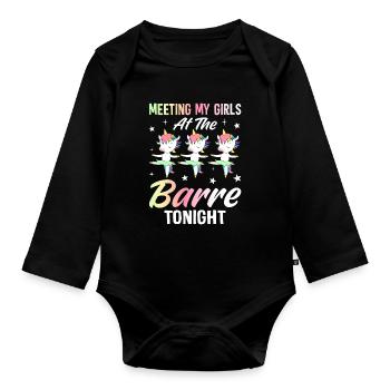 Exercise Workout - Organic Longsleeve Baby Bodysuit - black - Front