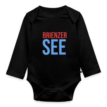 Brienzersee Souvenir Brienz - Baby Bio-Langarm-Body - Schwarz - Vorne