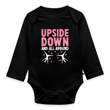 Gymnastique de la roue de charrette Cheerleading - Body Bébé bio manches longues - noir - Devant