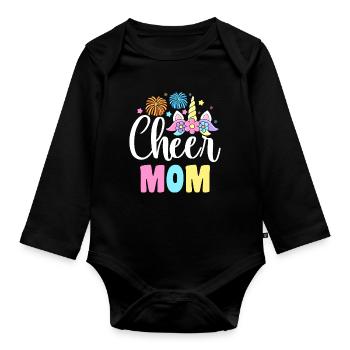 Pom-pom girl pom-pom girl - Body Bébé bio manches longues - noir - Devant