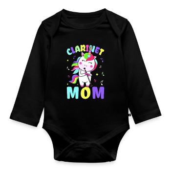 Clarinetist Clarinetist - Organic Longsleeve Baby Bodysuit - black - Front