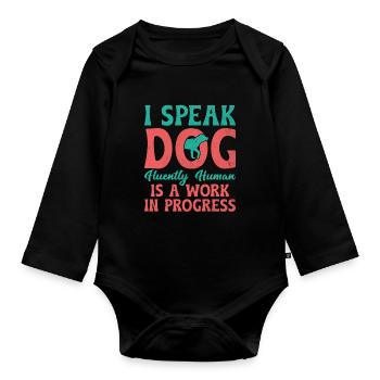 Dresseur de chiens Formation de chiens Chiens Soins pour animaux de compagnie Pr - Body Bébé bio manches longues - noir - Devant