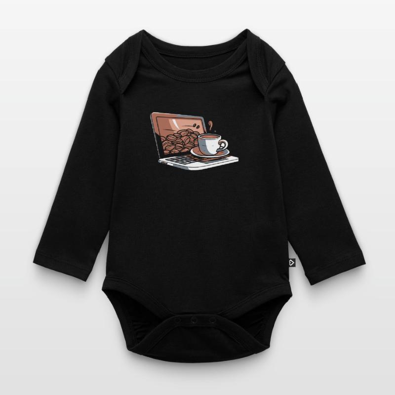 Entwickler Coder Programmierer Kaffee Baby Bio-Langarm-Body