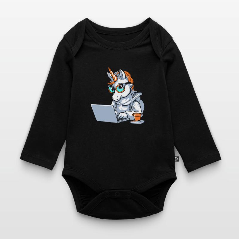 Entwickler Coder Programmierer Kaffee Baby Bio-Langarm-Body