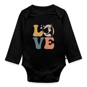 Flag Guard Marching Band - Organic Longsleeve Baby Bodysuit - black - Front