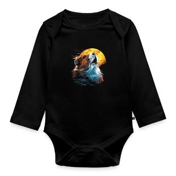 Guinea Pig Guinea Pig Sun - Organic Longsleeve Baby Bodysuit - black - Front