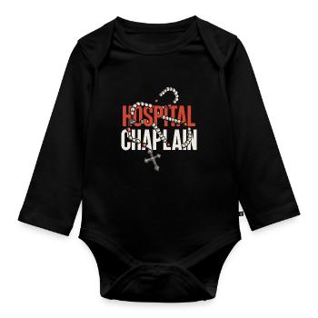 Hospital chaplain Hospital chaplain - Organic Longsleeve Baby Bodysuit - black - Front