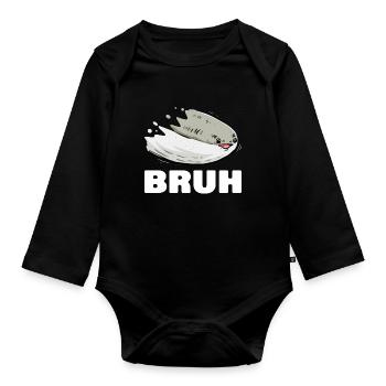 Funny Sacabambaspi Fish Meme - Organic Longsleeve Baby Bodysuit - black - Front