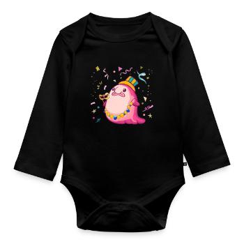 Carnaval Kawaii Blobfish - Body Bébé bio manches longues - noir - Devant