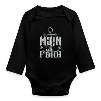 Moin Föhr - Baby Bio-Langarm-Body - Schwarz - Vorne