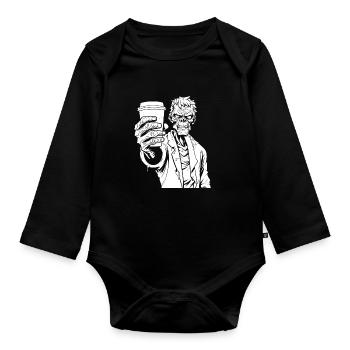 Café Café Halloween Zombie Main - Body Bébé bio manches longues - noir - Devant