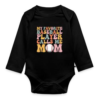Maman Groovy - Body Bébé bio manches longues - noir - Devant