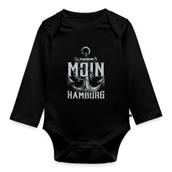 Bonjour Hambourg - Body Bébé bio manches longues - noir - Devant