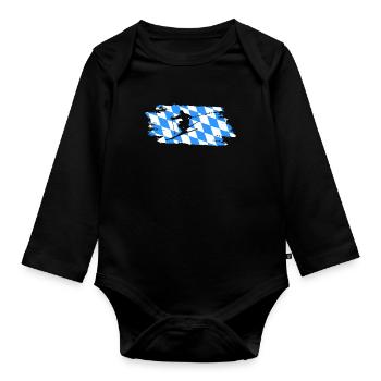 Bavaria Skifoan - Baby Bio-Langarm-Body - Schwarz - Vorne