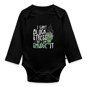 Smudging Apartment Fumigation - Organic Longsleeve Baby Bodysuit - black - Front