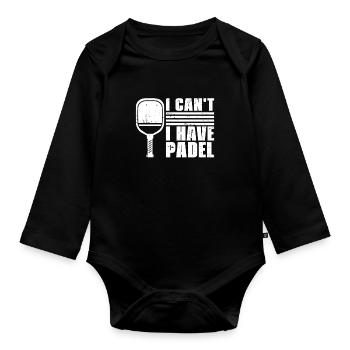 Padel No Puedo Tengo Padel - Body Bébé bio manches longues - noir - Devant