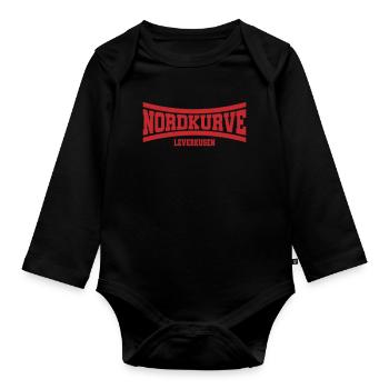 Nordkurve Leverkusen | Farbe änderbar - Baby Bio-Langarm-Body - Schwarz - Vorne
