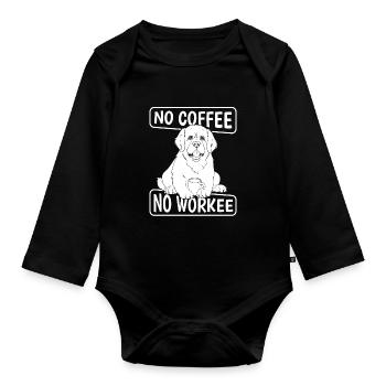 Coffee Café St. Bernardiner Hund - Body Bébé bio manches longues - noir - Devant