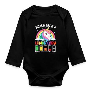 Cafeteria-Besatzung - Baby Bio-Langarm-Body - Schwarz - Vorne