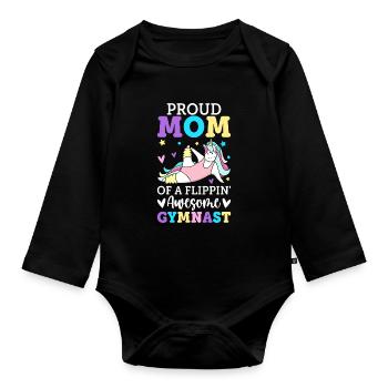 Gymnastique Roue De Charrette Fille - Body Bébé bio manches longues - noir - Devant