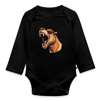 Camel Furious - Organic Longsleeve Baby Bodysuit - black - Front