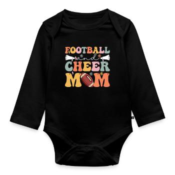 Groovy Cheerleading Cheerleader - Baby Bio-Langarm-Body - Schwarz - Vorne