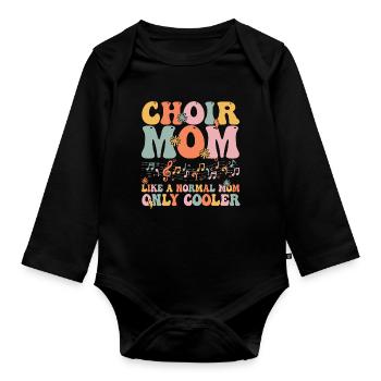 Groovy Chanteur Chanteur Choriste - Body Bébé bio manches longues - noir - Devant