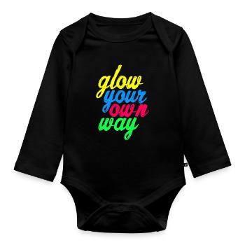 Brillez à votre façon - Colorful Fun - Body Bébé bio manches longues - noir - Devant