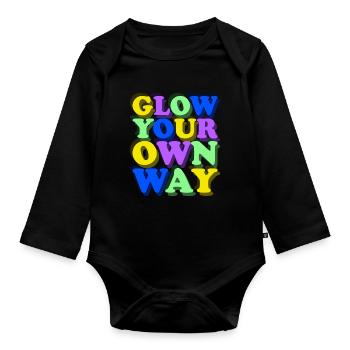 Brillez à votre façon - Colorful Fun - Body Bébé bio manches longues - noir - Devant