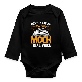Funny Law Student Law School Future Juris - Organic Longsleeve Baby Bodysuit - black - Front