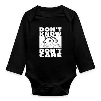 Guinea Pig Guinea Pig Funny - Organic Longsleeve Baby Bodysuit - black - Front