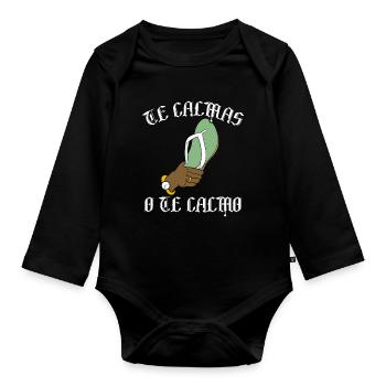 Hispanisch Latino Amerikanisch Mexikanisch - Baby Bio-Langarm-Body - Schwarz - Vorne