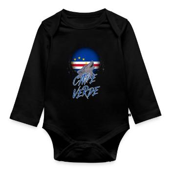 Cape Verde - Organic Longsleeve Baby Bodysuit - black - Front