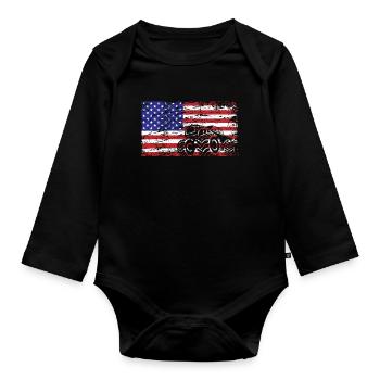 Monster Truck Adventure Horizon Cadeau - Body Bébé bio manches longues - noir - Devant