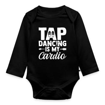 Claquettes Danseuse de claquettes - Body Bébé bio manches longues - noir - Devant