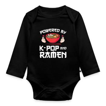 Südkorea k-pop Südkorea Geschenk - Baby Bio-Langarm-Body - Schwarz - Vorne