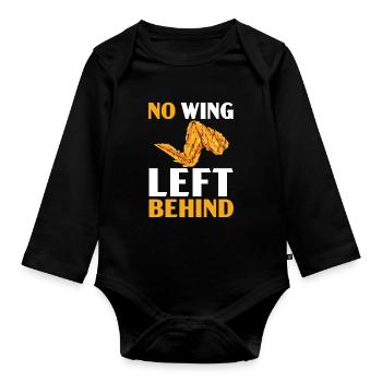 Buffalo Wings Foodie Cuisine Américaine Poulet - Body Bébé bio manches longues - noir - Devant