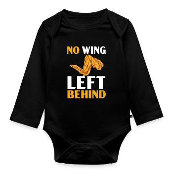 Buffalo Wings Foodie Cuisine Américaine Poulet - Body Bébé bio manches longues - noir - Devant