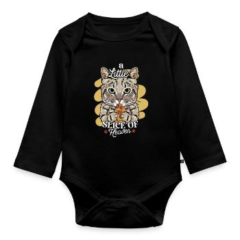 Un petit coin de paradis - Body Bébé bio manches longues - noir - Devant