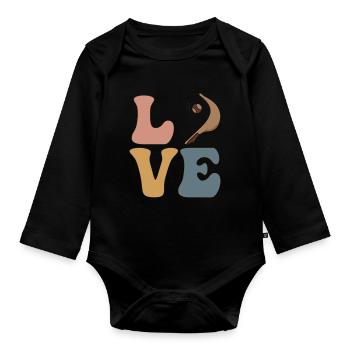 Jai Alai Player - Organic Longsleeve Baby Bodysuit - black - Front