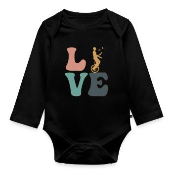 Jonglieren Jongleur Zirkus - Baby Bio-Langarm-Body - Schwarz - Vorne