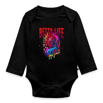 Betta-Leben - Baby Bio-Langarm-Body - Schwarz - Vorne