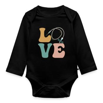 Phlebotomist Phlebotomietechniker Blutspender - Baby Bio-Langarm-Body - Schwarz - Vorne