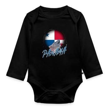 Panama - Baby Bio-Langarm-Body - Schwarz - Vorne