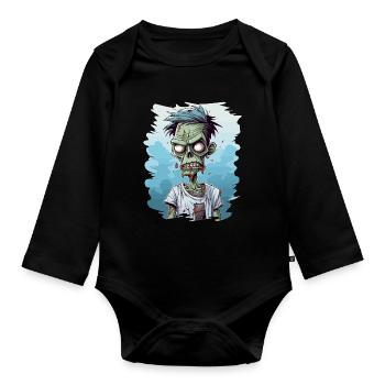 Zombie Zombies Undead Halloween - Organic Longsleeve Baby Bodysuit - black - Front