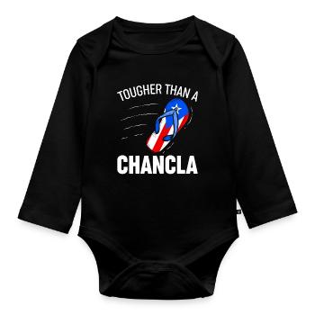 Flag of Puerto Rico Puerto Rico - Organic Longsleeve Baby Bodysuit - black - Front