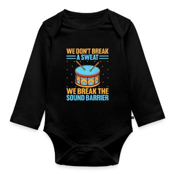 Drum Corps Marching Band Drum Corp Music Percussio - Baby Bio-Langarm-Body - Schwarz - Vorne