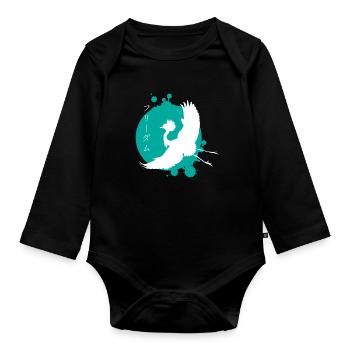 Crane Dynamics & Characters Art - Organic Longsleeve Baby Bodysuit - black - Front
